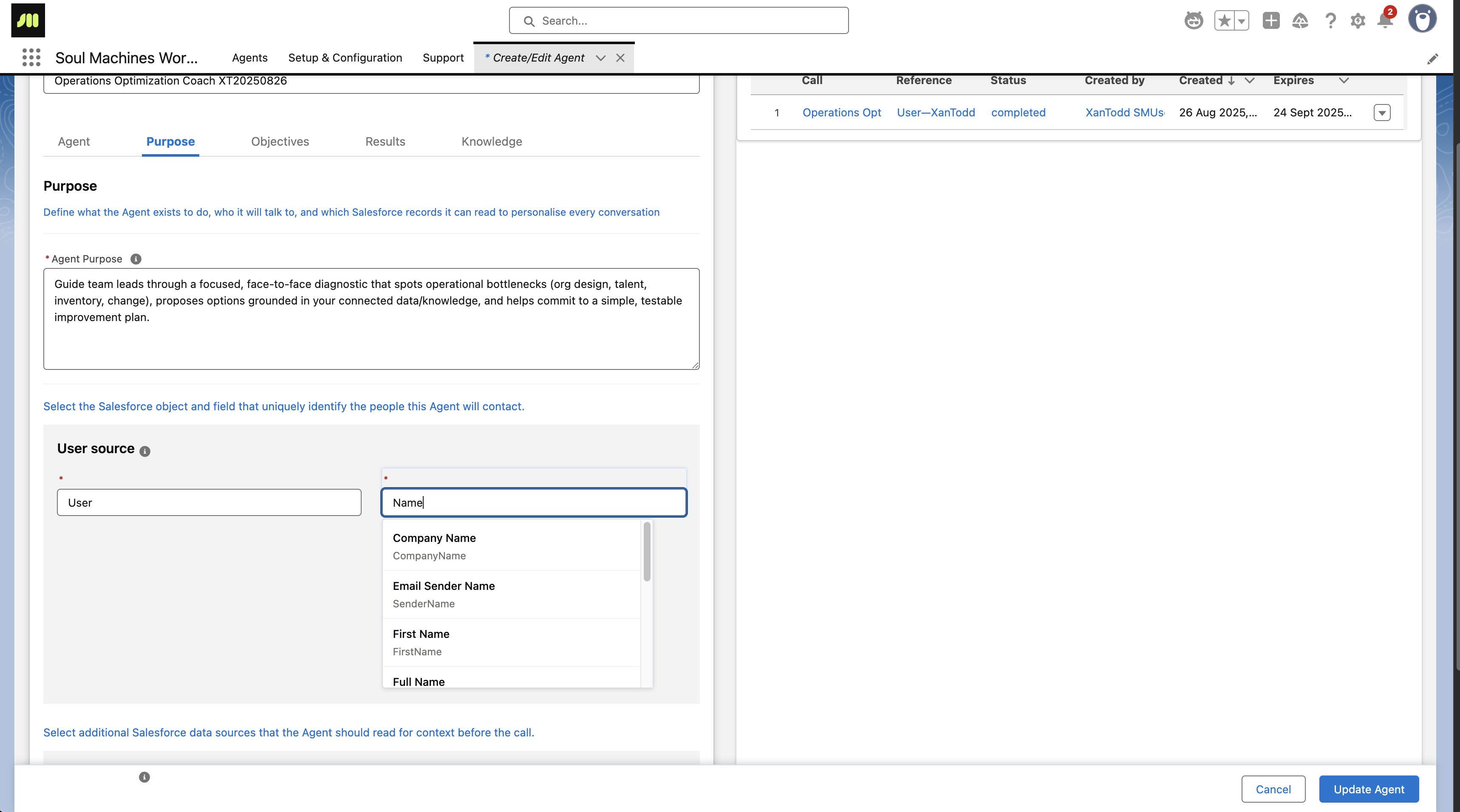 Salesforce AI agent configuration